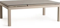 Tierra Outdoor bijzettafel flip-up coffee table trespa ophira 120x80x43cm champagne