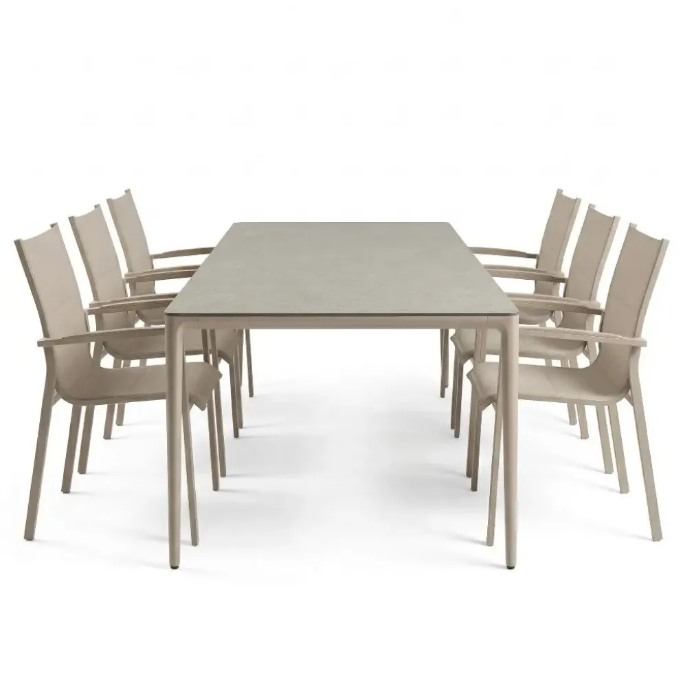 Tierra Outdoor diningset elegant 220 foxx champagne