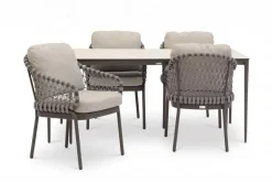 Tierra Outdoor diningset juno 160 elegante chocolat