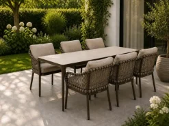Tierra Outdoor diningset juno 220 elegante chocolat