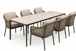 Tierra Outdoor diningset juno 220 elegante chocolat