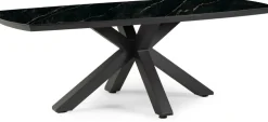 Tierra Outdoor dining tuintafel clover marble trespa 210x100x75cm charcoal