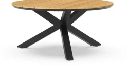 Tierra Outdoor dining tuintafel omnigo teak 150x74.5cm charcoal