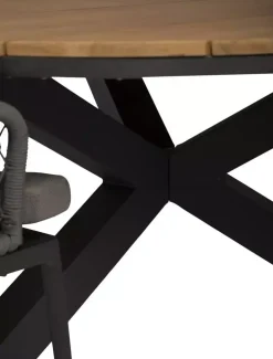 Tierra Outdoor dining tuintafel omnigo teak 150x74.5cm charcoal