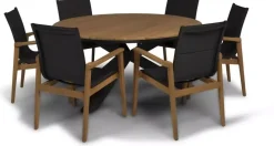 Tierra Outdoor dining tuintafel omnigo teak 150x74.5cm charcoal