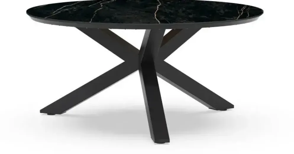 Tierra Outdoor dining tuintafel omnigo marble trespa 150x74.5cm charcoal