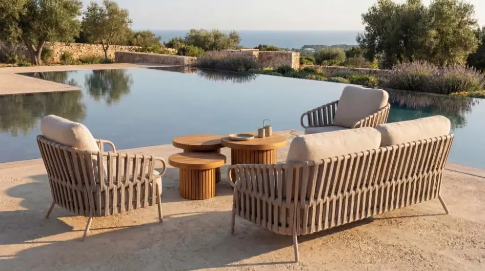 Tierra Outdoor loungebank nuri champagne