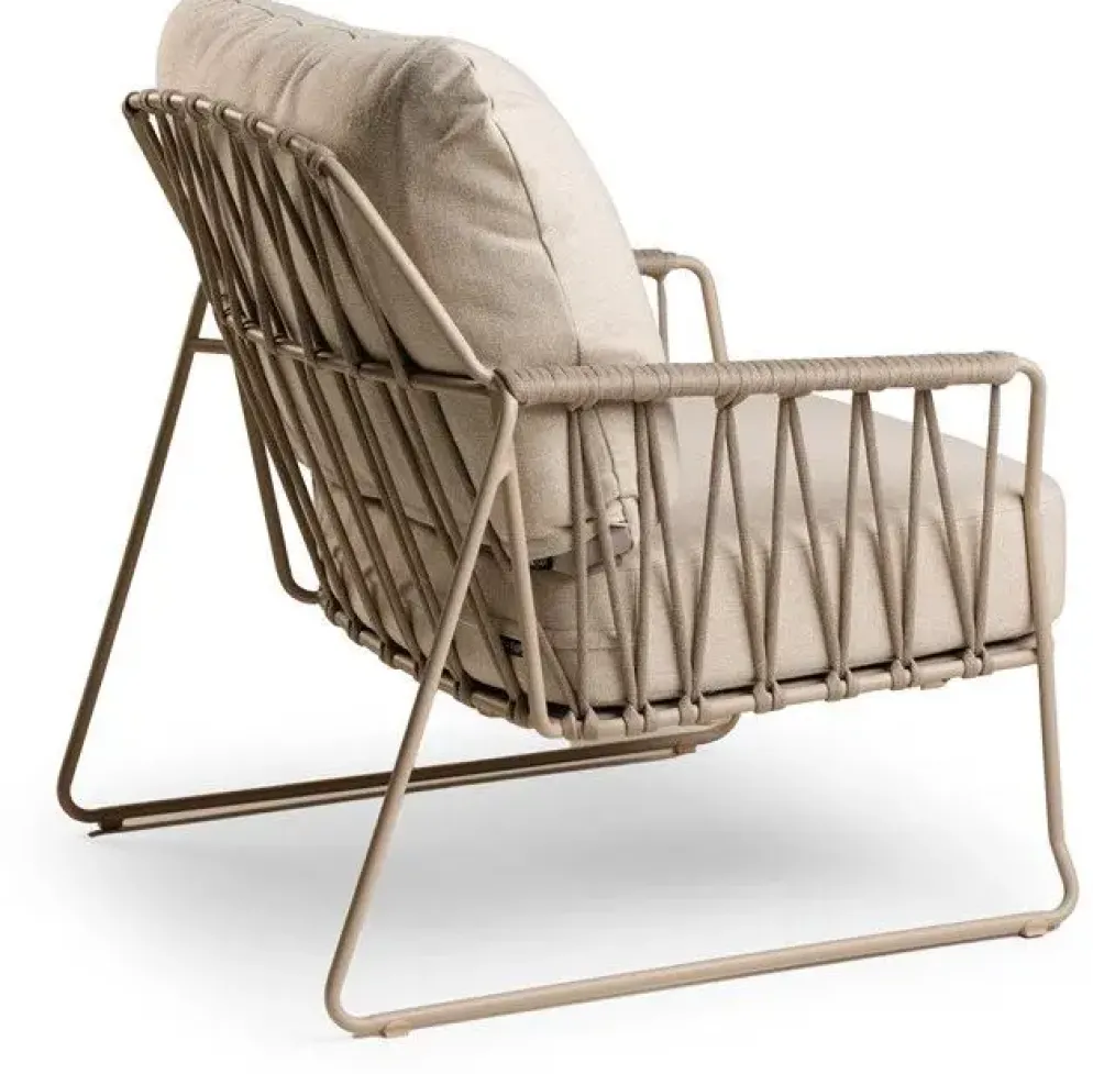Tierra Outdoor lounge tuinstoel rivera champagne