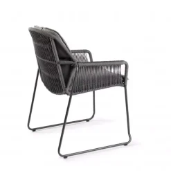 Tierra Outdoor stapelbare dining tuinstoel rivera charcoal