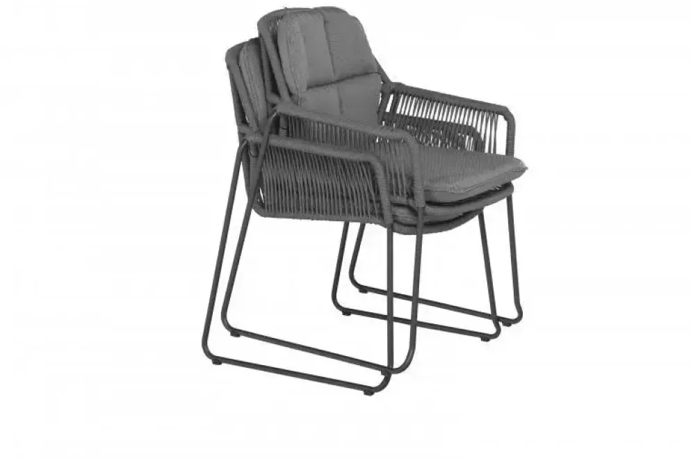 Tierra Outdoor stapelbare dining tuinstoel rivera charcoal