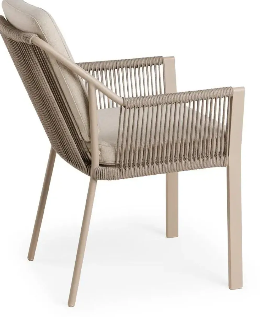 Tierra Outdoor stapelbare dining tuinstoel liv champagne
