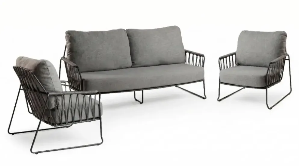 Tierra Outdoor stoel-bank loungeset rivera mountain grey