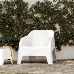 Toomax stapelbare lounge tuinstoel petra wit