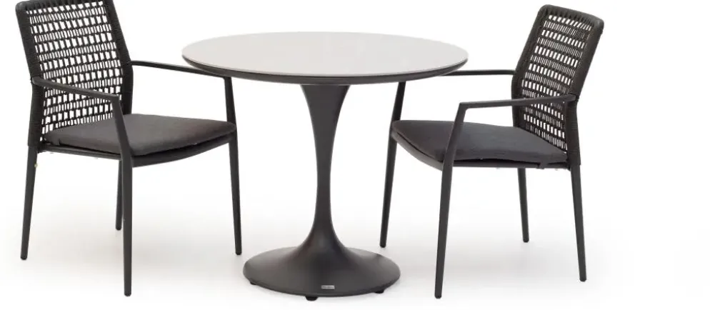 Trestino diningset fayet 90 latour antraciet