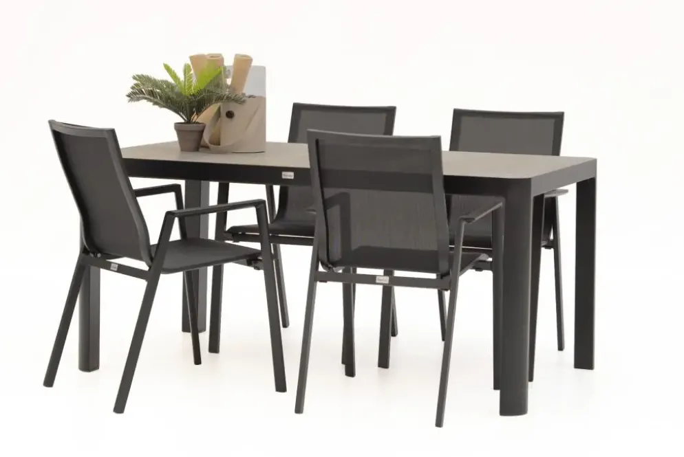 Trestino diningset gironde 161 nancy antraciet