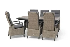 Trestino diningset vesoul barree (6 zitplaatsen antraciet
