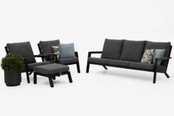 Trestino stoel-bank loungeset lausanne antraciet