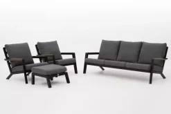 Trestino stoel-bank loungeset lausanne antraciet