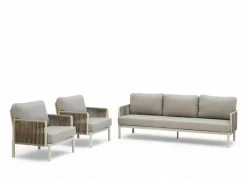Trestino stoel-bank loungeset caudry 3-zits latte