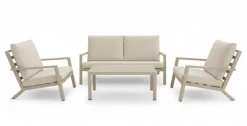 Trestino stoel-bank loungeset azzurro champagne