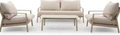 Trestino stoel-bank loungeset masiera 2-zits champagne
