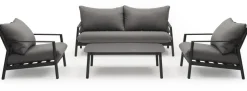 Trestino stoel-bank loungeset monti 2-zits charcoal
