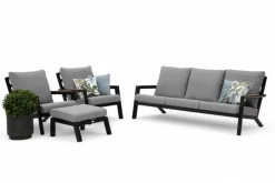 Trestino stoel-bank loungeset lausanne zwart