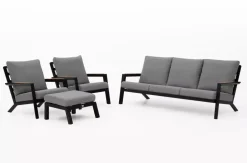 Trestino stoel-bank loungeset lausanne zwart