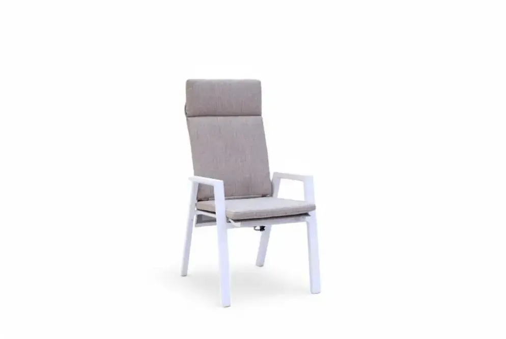 Trestino verstelbare dining tuinstoel frazer wit