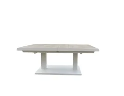 Trestino verstelbare lounge tuintafel codell pop-up extension 183x88x75cm wit