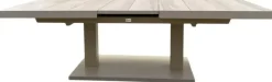 Trestino verstelbare lounge tuintafel codell pop-up extension 183x88x75cm latte