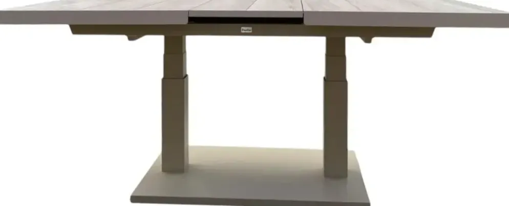 Trestino verstelbare lounge tuintafel codell pop-up extension 183x88x75cm latte