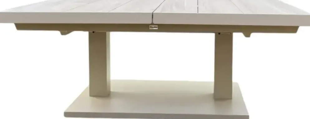 Trestino verstelbare lounge tuintafel codell pop-up extension 183x88x75cm latte