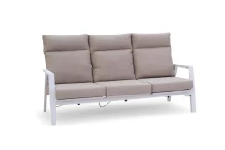 Trestino verstelbare loungebank lectoure 3-zits wit