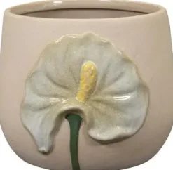 TS Collection bloempot antura keramiek 8x7cm wit