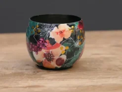 TS Collection bloempot blooming metaal 7x6cm smaragd