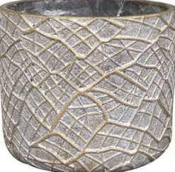 TS Collection bloempot denzel keramiek 11x11cm shiny concrete