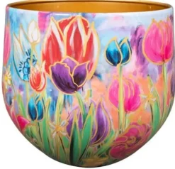 TS Collection bloempot dutch beauty metaal 24x21cm spring