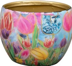 TS Collection bloempot dutch beauty metaal 9x7cm spring