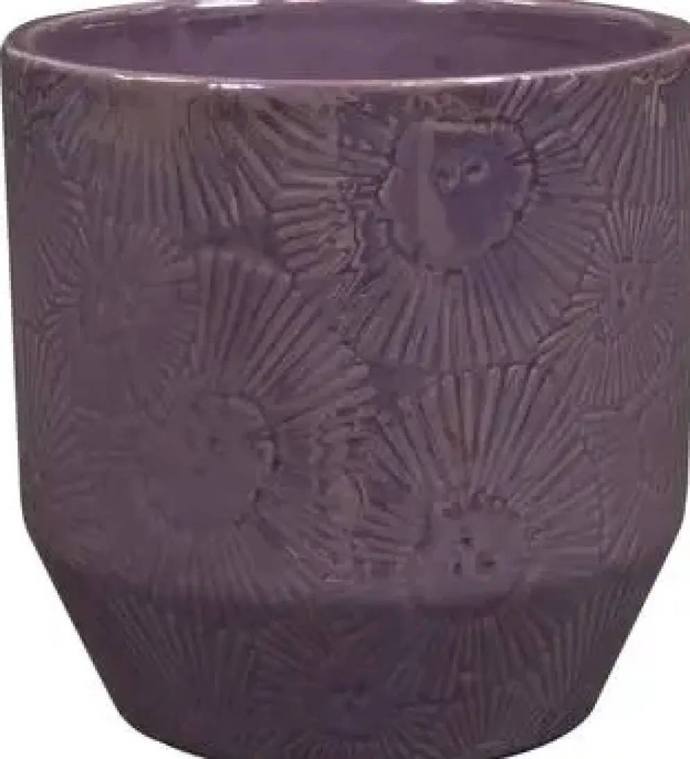 TS Collection bloempot lilia keramiek 13x13cm blueberry