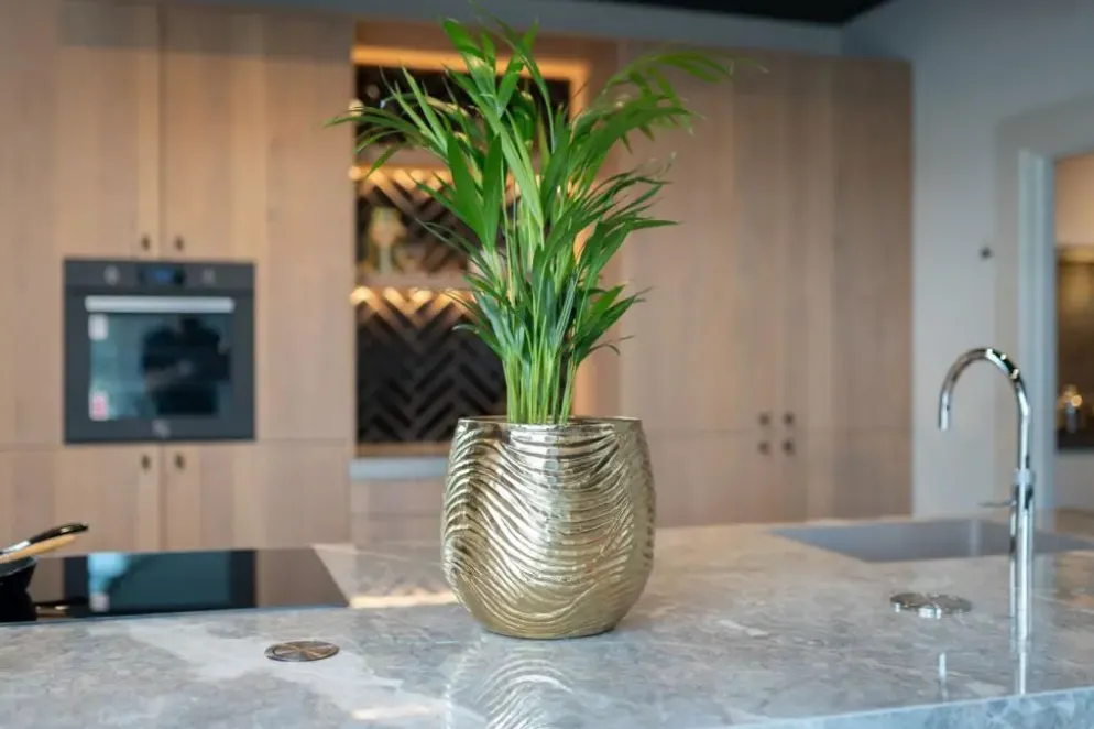 TS Collection bloempot marlie metaal 21x21cm gold