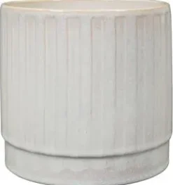 TS Collection bloempot sarien keramiek 10x10cm off white