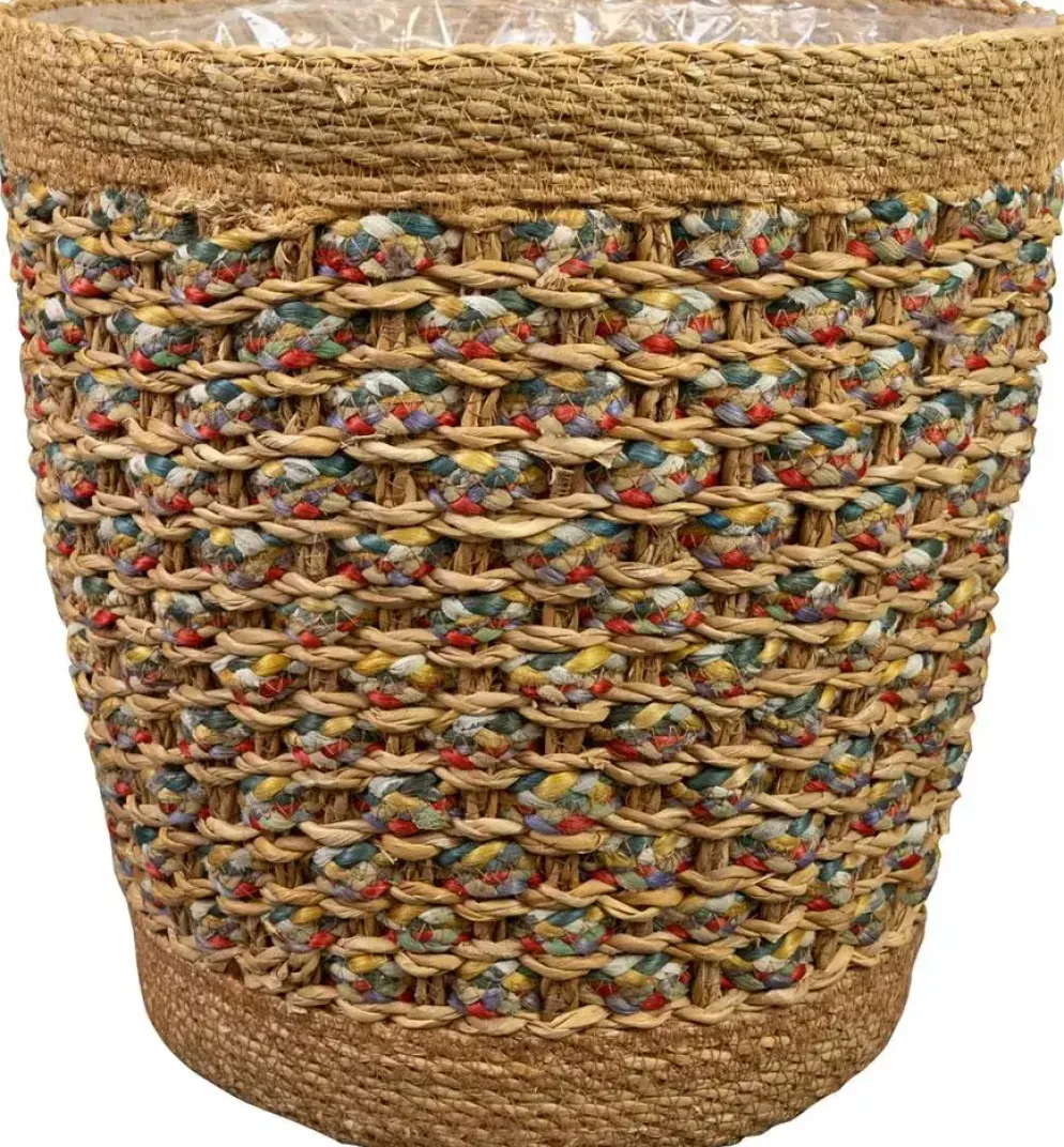 TS Collection bloempot textiel 34x34cm coloured