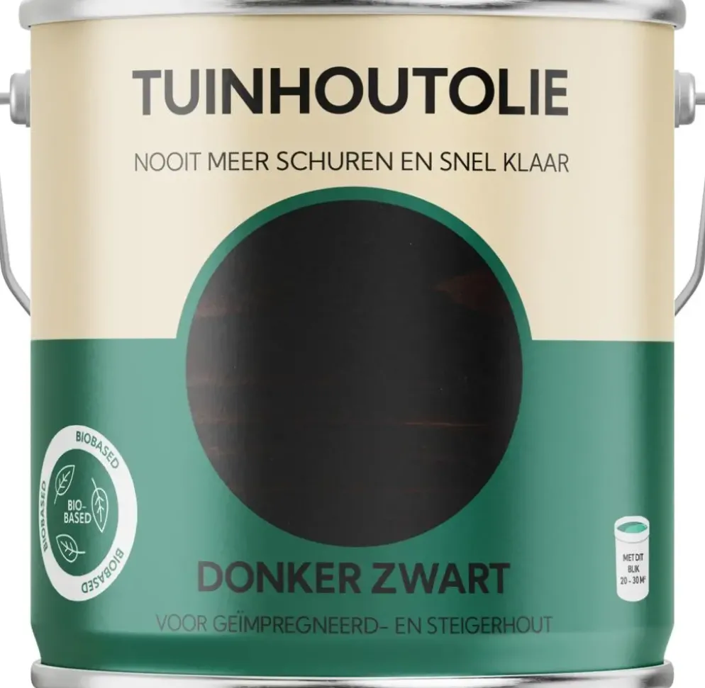 Tuinhoutolie – Donker Zwart – 2500 ml
