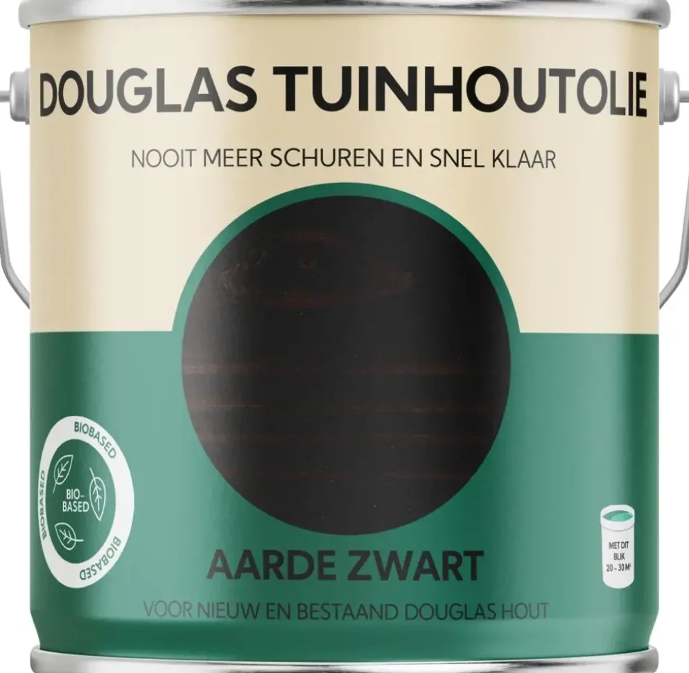 Tuinhoutolie Douglas – Aarde Zwart – 2500 ml