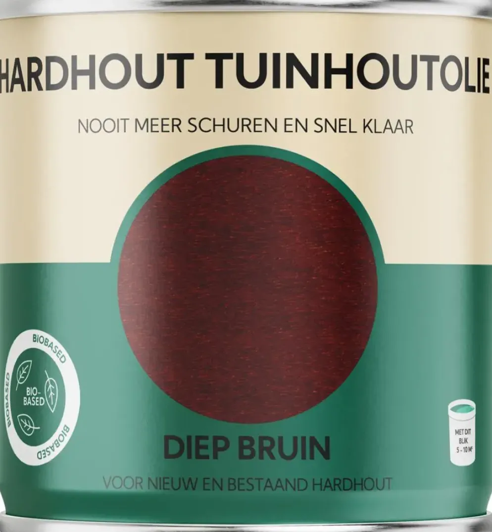 Tuinhoutolie Hardhout – Diepbruin – 750 ml