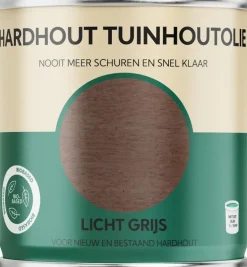 Tuinhoutolie Hardhout – Lichtgrijs – 750 ml