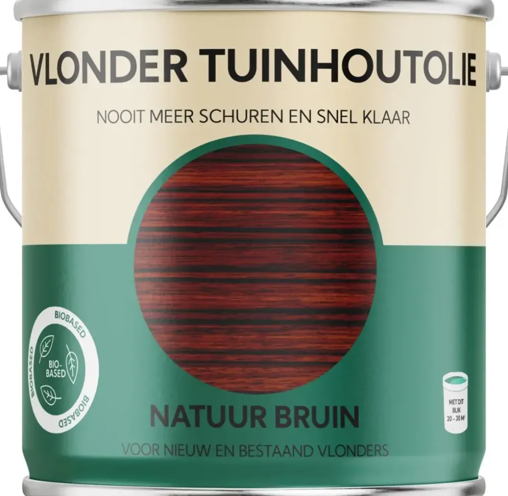 Tuinhoutolie Vlonder – Natuurbruin – 2500 ml