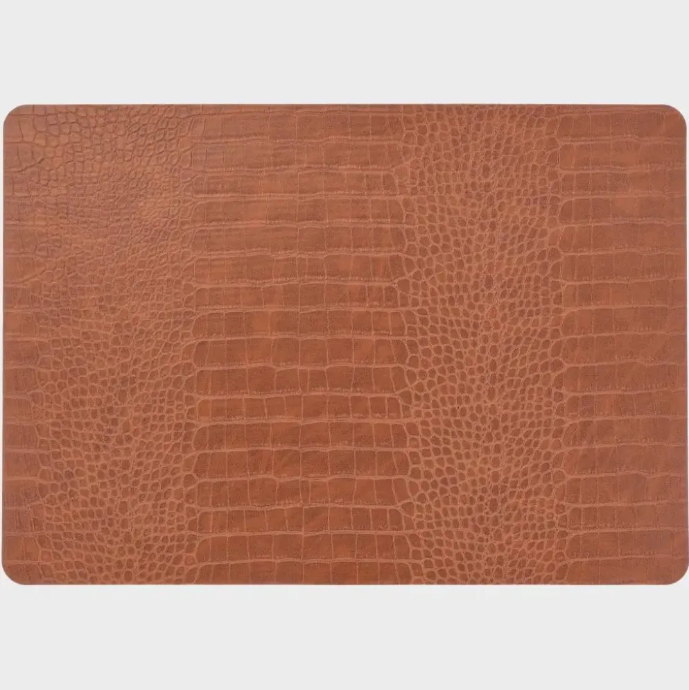 Unique Living placemat bodil 30x43cm leather brown