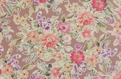 Unique Living placemat flowers 28.5x43.5cm taupe